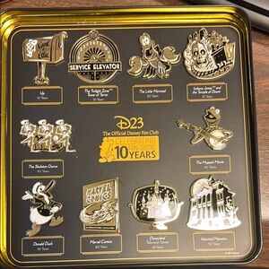 Disney D23 10th Anniversary Pin Set limited edition